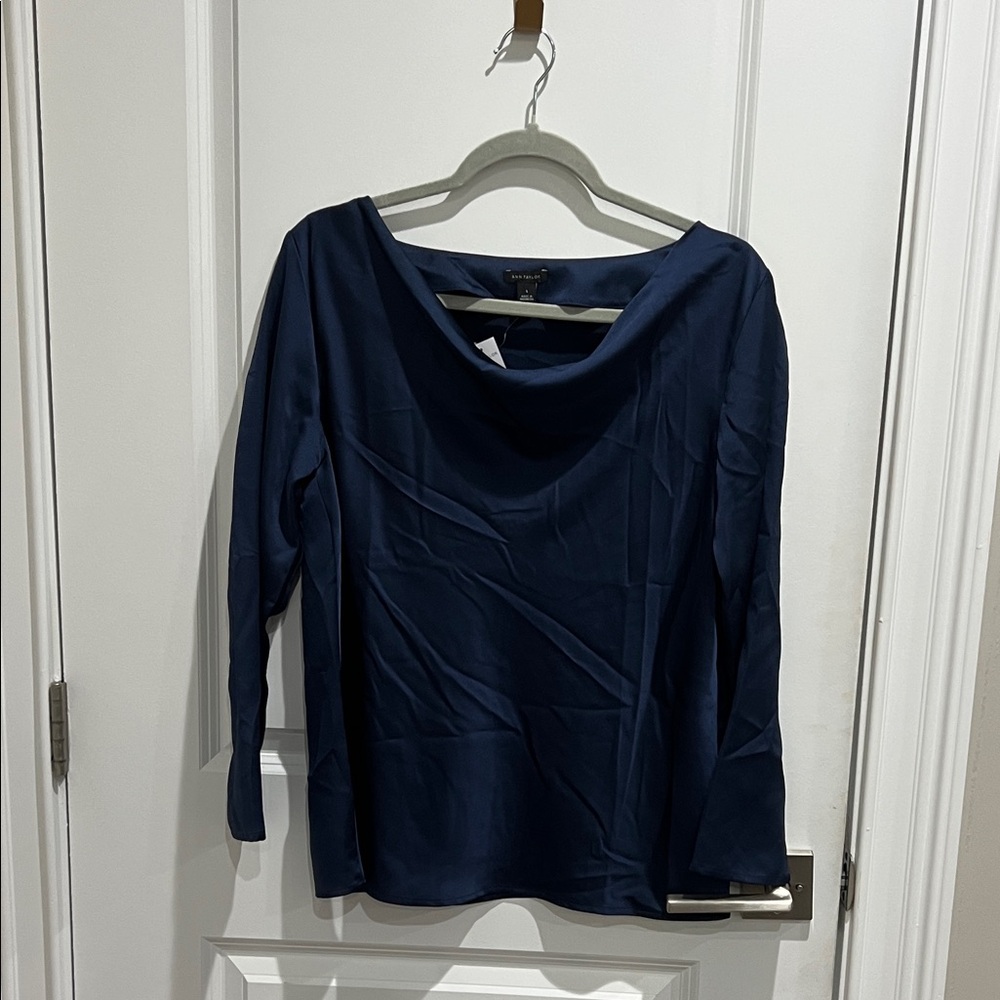 Ann Taylor Midnight Blue Blouse